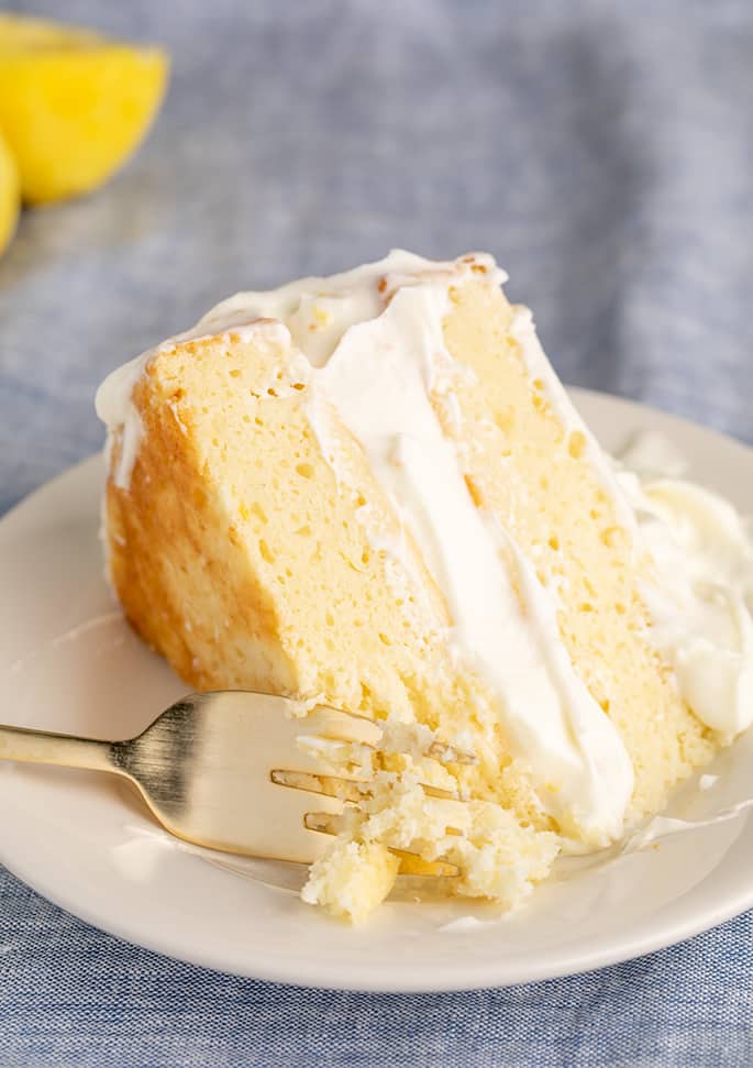 Prime slice of lemon cake